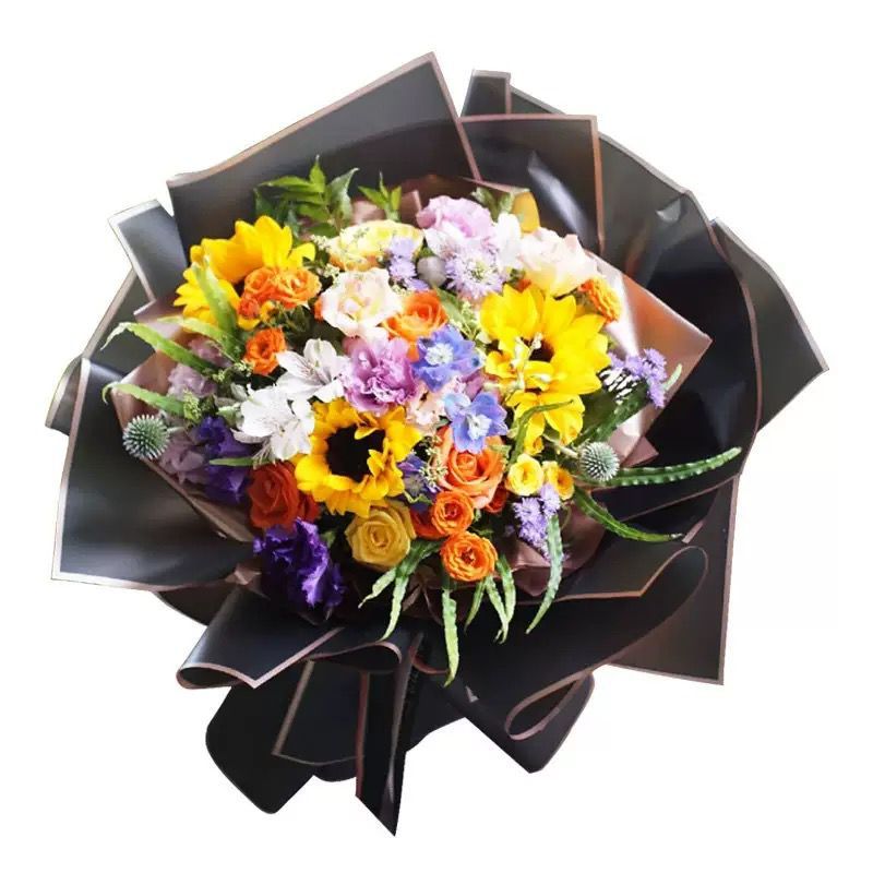 Kertas Buket Motif Les Emas/rosegold  Flower Wrapping Kertas Bunga Flower Paper Cellophane