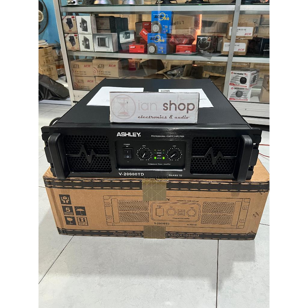 Power Amplifier Ashley V20000TD Power Ampli V20000 TD Original Class TD 2x2800 Watt Subwoofer Panel 