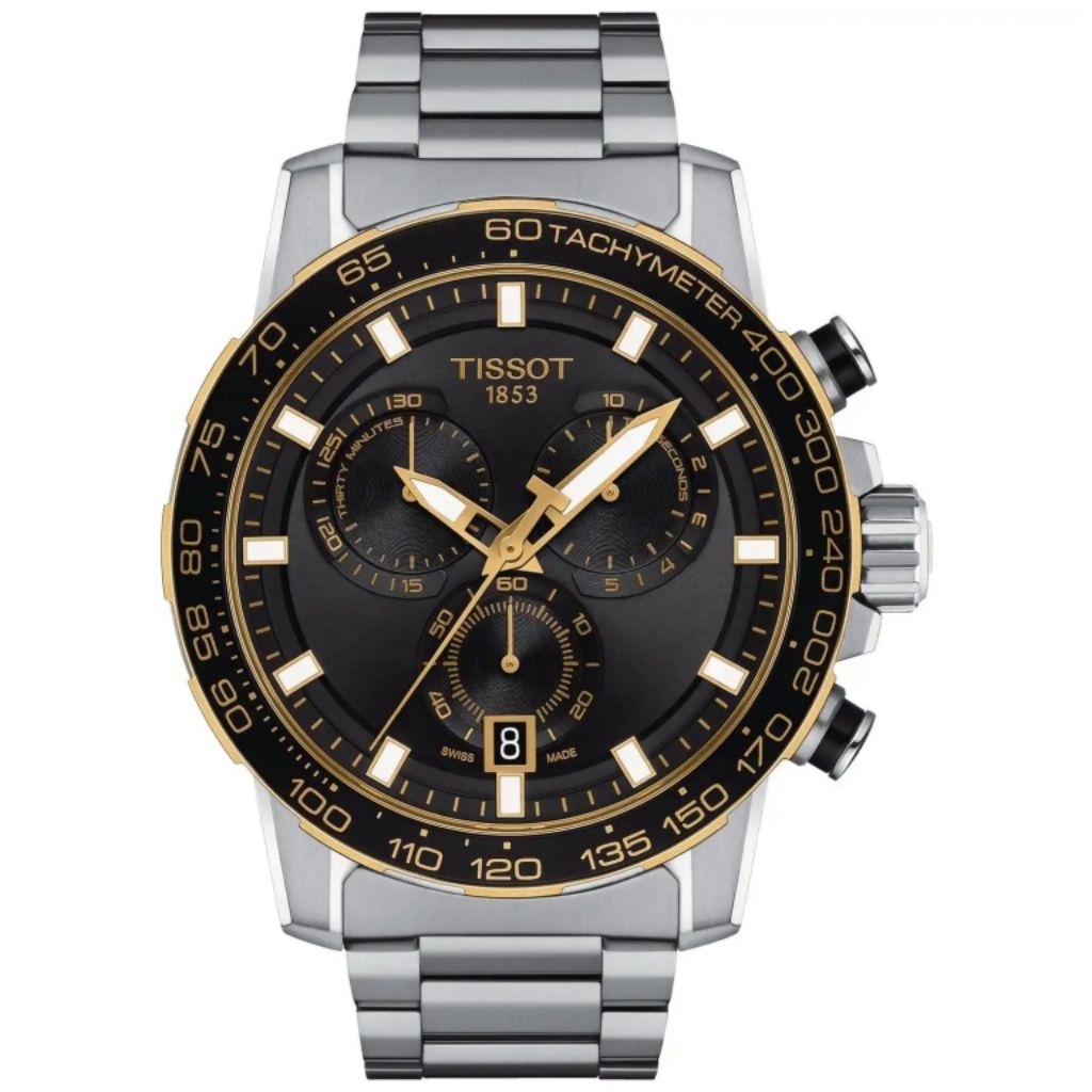 Original 100% Jam Tangan Pria Tissot Supersport Chrono T125.617.21.051.00 Stainless Steel Strap Swis