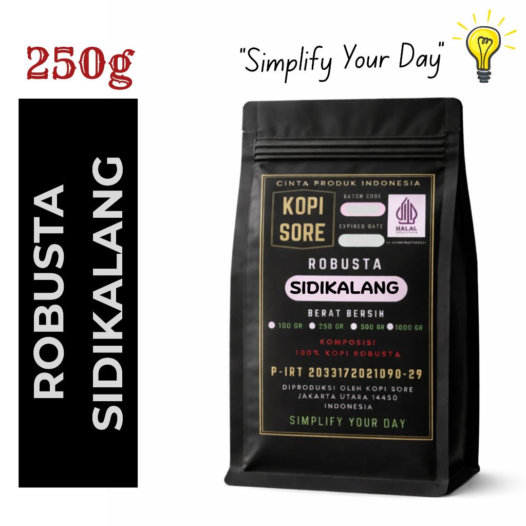 ROBUSTA SIDIKALANG 250g - Kopi Asli / Kopi Hitam / Kopi Susu / Kopi Sidikalang