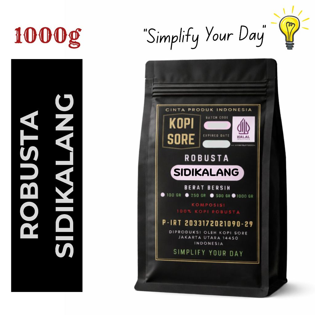 ROBUSTA SIDIKALANG 1Kg - Kopi Asli / Kopi Hitam / Kopi Susu / Kopi Sidikalang