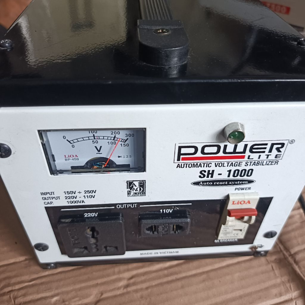 STABILIZER POWER LITE 1000 WATT MSIH GRES BEKAS NORMAL