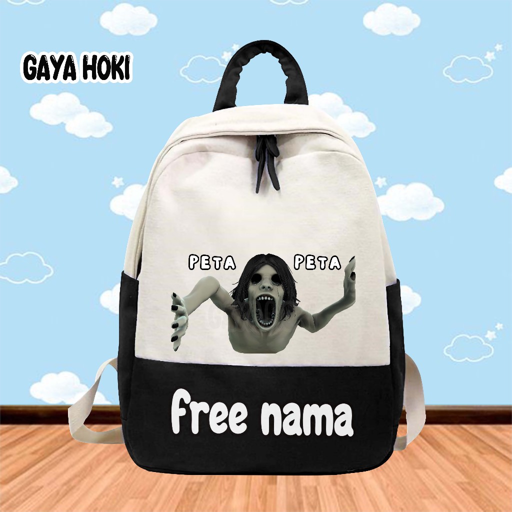 [FREE NAMA] Tas Ransel Tas Anak Sekolah TK/SD Gambar Peta Peta