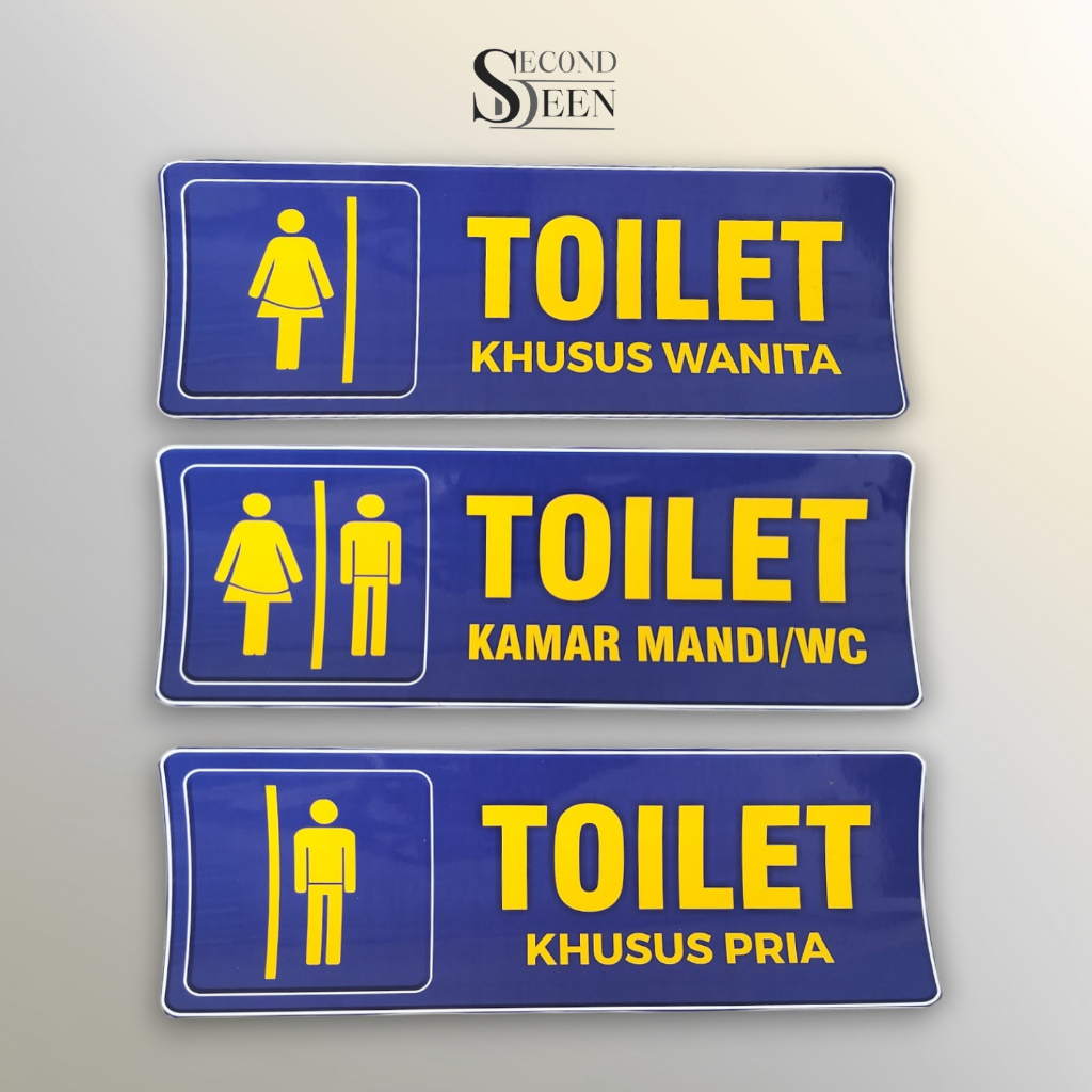 Stiker Toilet Pria Wanita | Stiker WC Kamar Mandi | Vinyl Tahan Air