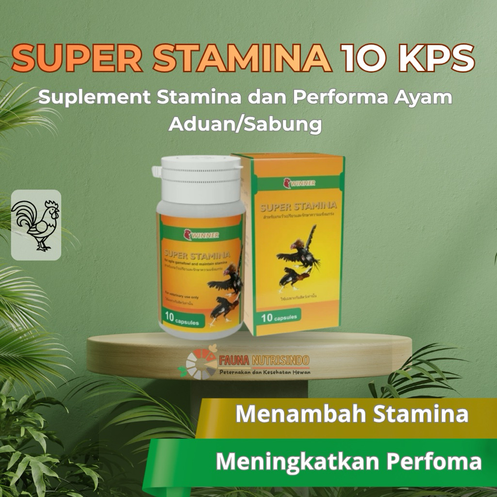 Super Stamina 10 Kps - Doping Stamina Ayam Aduan/Sabung - MEDION