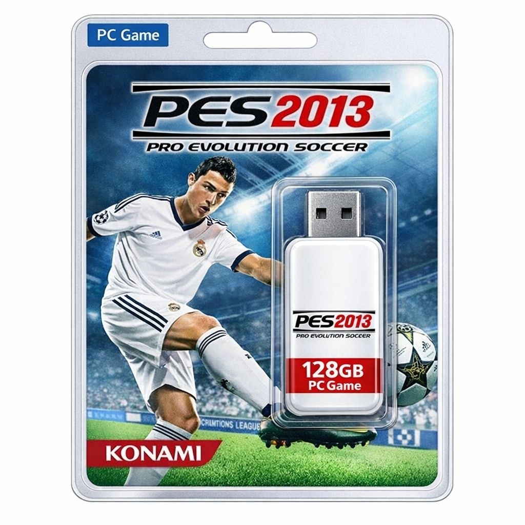 Flashdisk isi Game PC PES 2013 Full patch update 2026 tinggal main