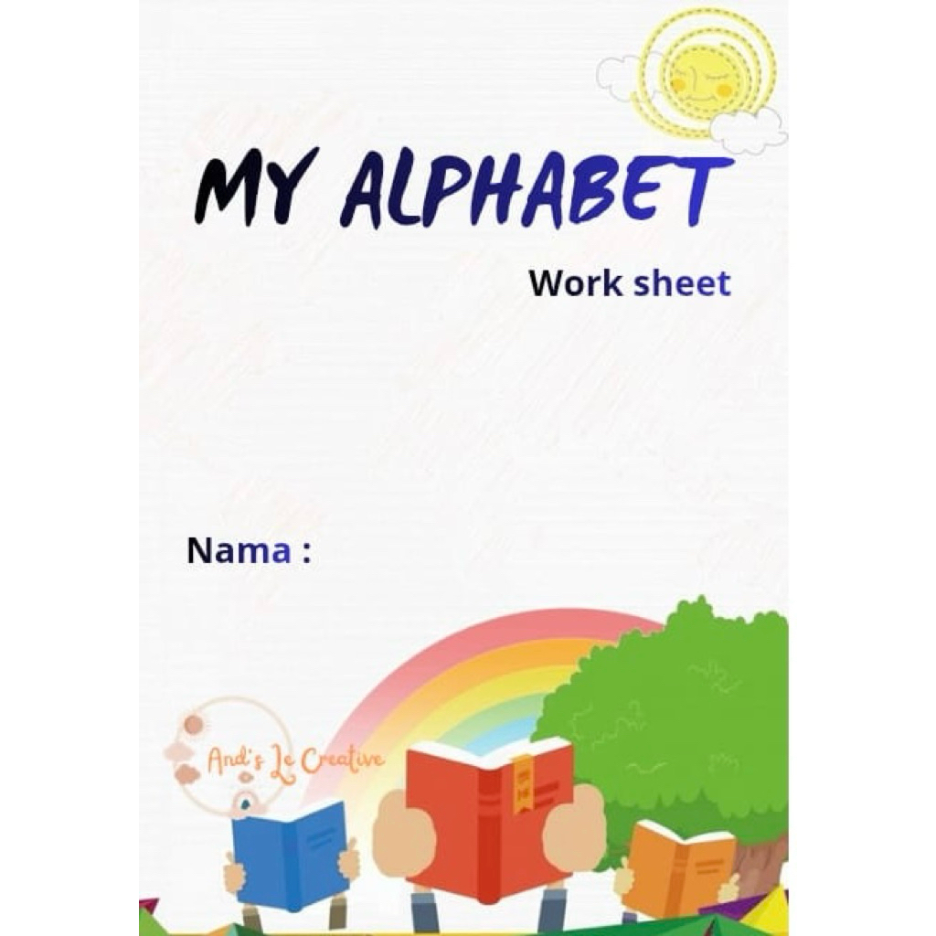PAKET TRACING/MENEBALAKAN WORKSHEET ALPHABET ANAK 3-5 TAHUN  PAUD TK PRA SEKOLAH