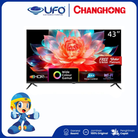 CHANGHONG L43QCN1 QLED TV 43 inch FHD Google Smart TV Digital TV