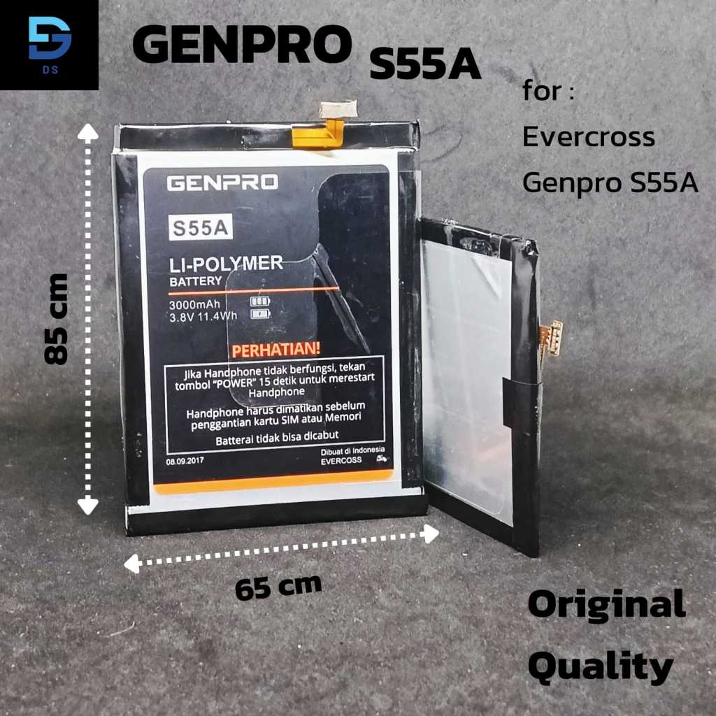 BATERAI HP EVERCOSS S55A GENPRO Z Original Double Power Batrai Cross Batre Evercross HP Ori OEM 100%