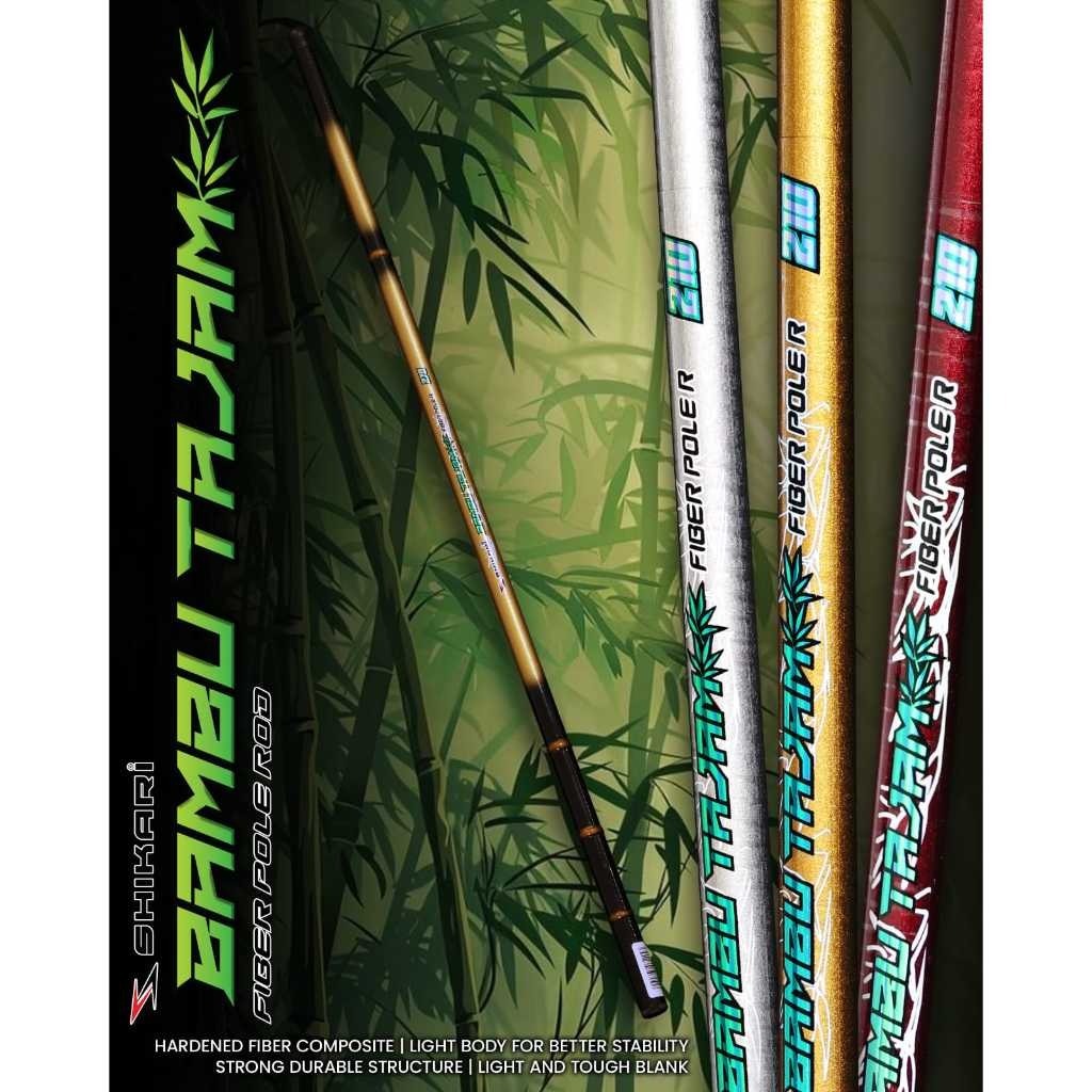 Tegek Pancing Ruas Panjang Shikari Bambu Tajam Panjang 180-450 Material Fiber Composite