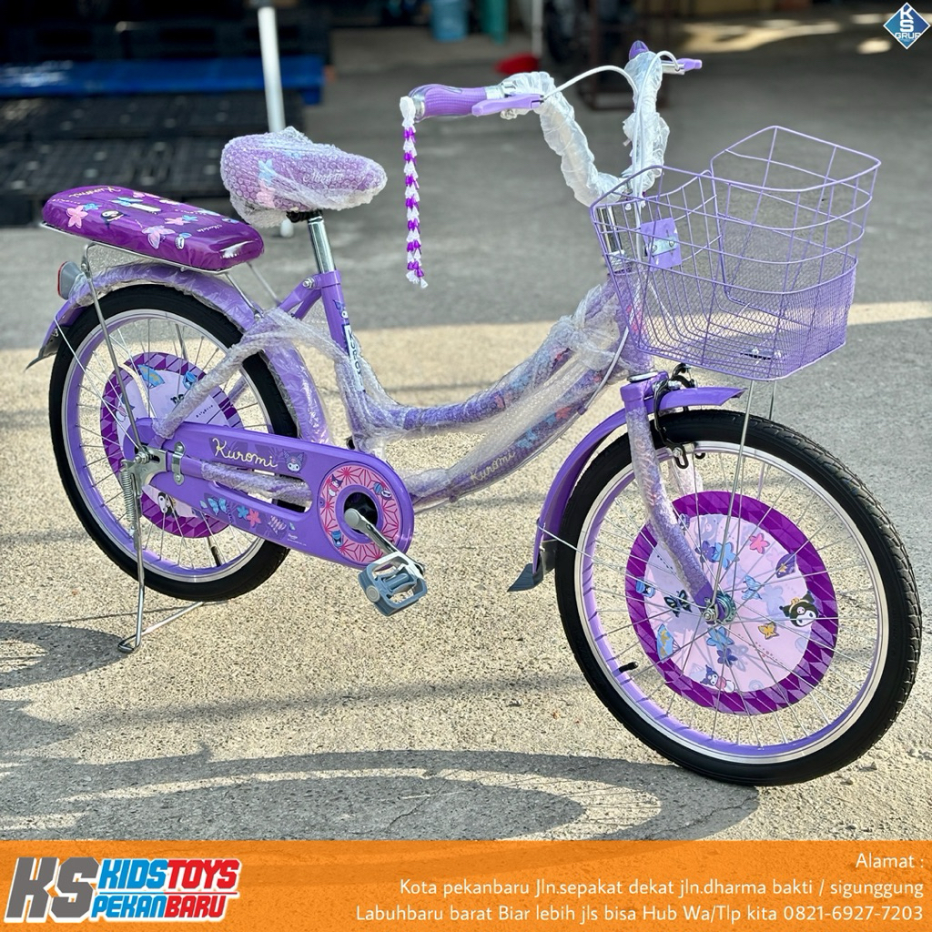 Sepeda anak perempuan 20 inch besi 2 anak