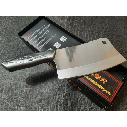 IS- PISAU DAGING TEBEL STAINLESS - PISAU DAPUR GOLOK DAGING GAGANG STAINLESS/KAYU - PISAU DAPUR ANTI