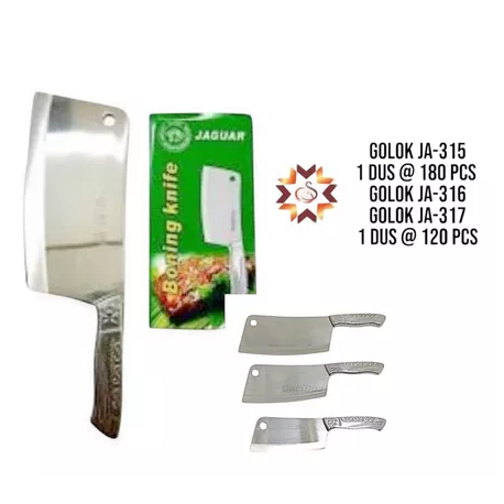 New Product Is- Pisau Daging Tebel Stainless - Pisau Dapur Golok Daging Gagang Stainless/Kayu -