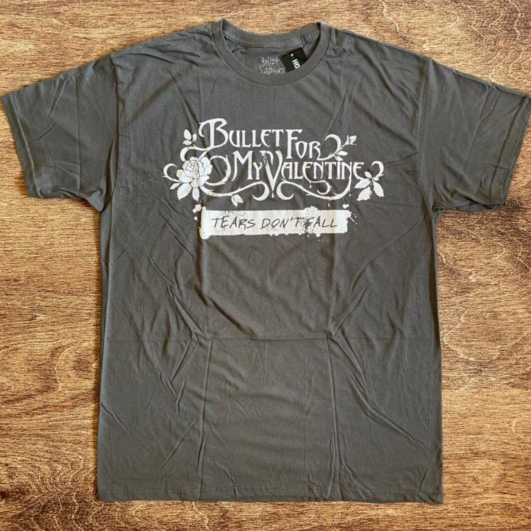 KAOS BAND OFFICIAL BULLET FOR MY VALENTINE - TEARS DON'T FALL ORIGINAL TSHIRT MERCHANDISE