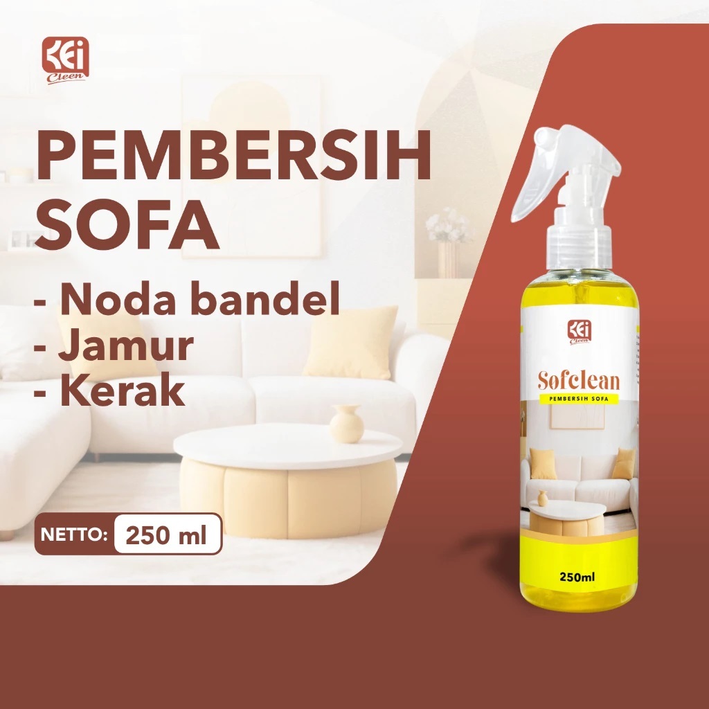SOFCLEAN CAIRAN PEMBERSIH PENGKILAP SOFA KAIN KULIT PENGHILANG NODA DAN JAMUR SOFA