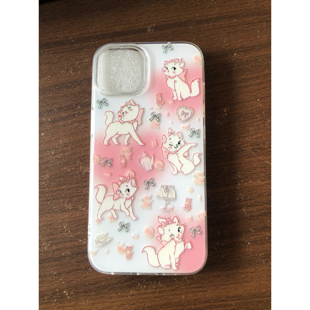 CASE PINK CAT IPHONE 13, 14, 15