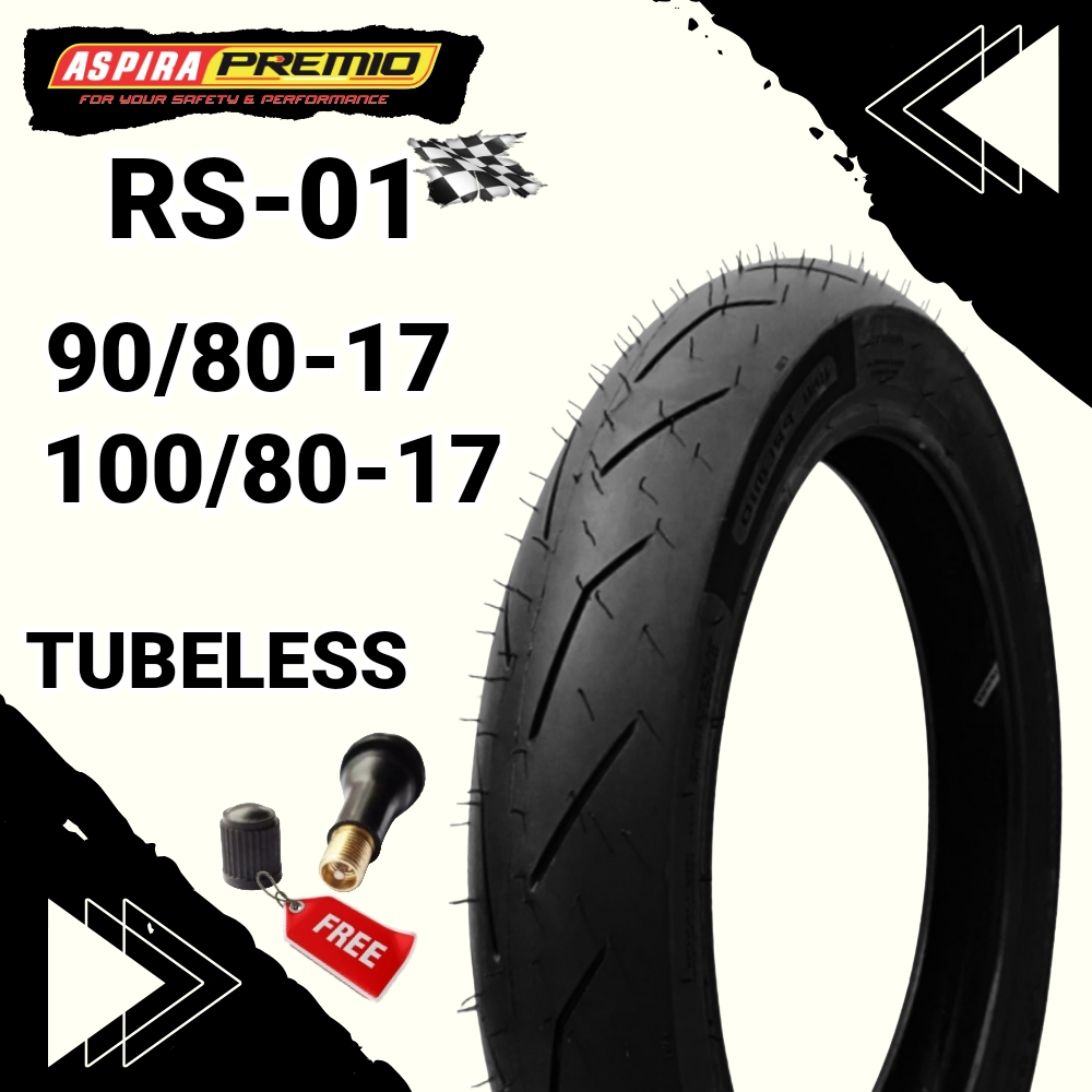 [FREE PENTIL TUBELESS] BAN ASPIRA PREMIO SPORTIVO RS 01 SOFT COMPOUND TUBELESS RING 17 BAN MOTOR UKU