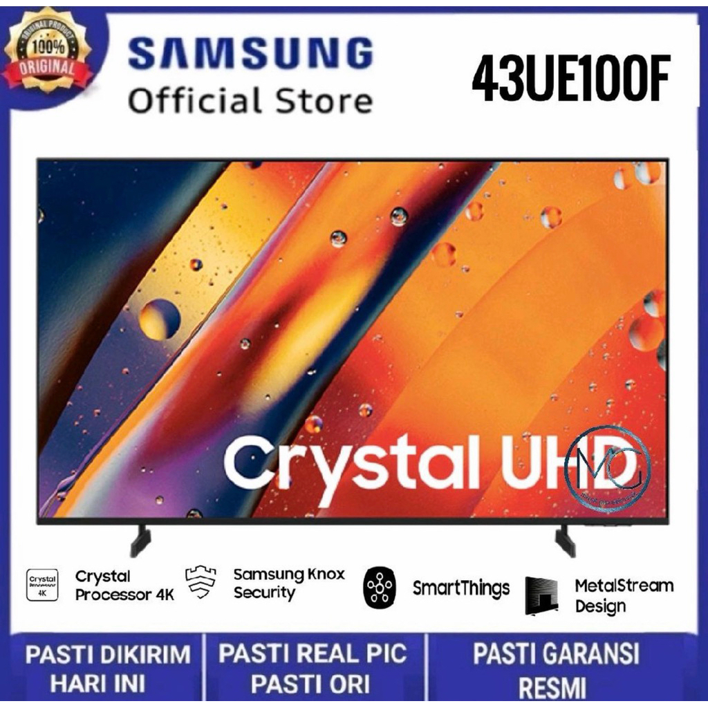 SAMSUNG 43" Crystal UHD 4K Smart TV SAMSUNG 43UE100 UHD4K / SAMSUNG 43FE60 FHD