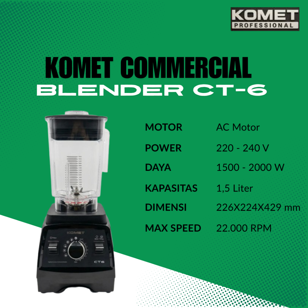 Komet Commercial profesional Bar Blender CT-6
