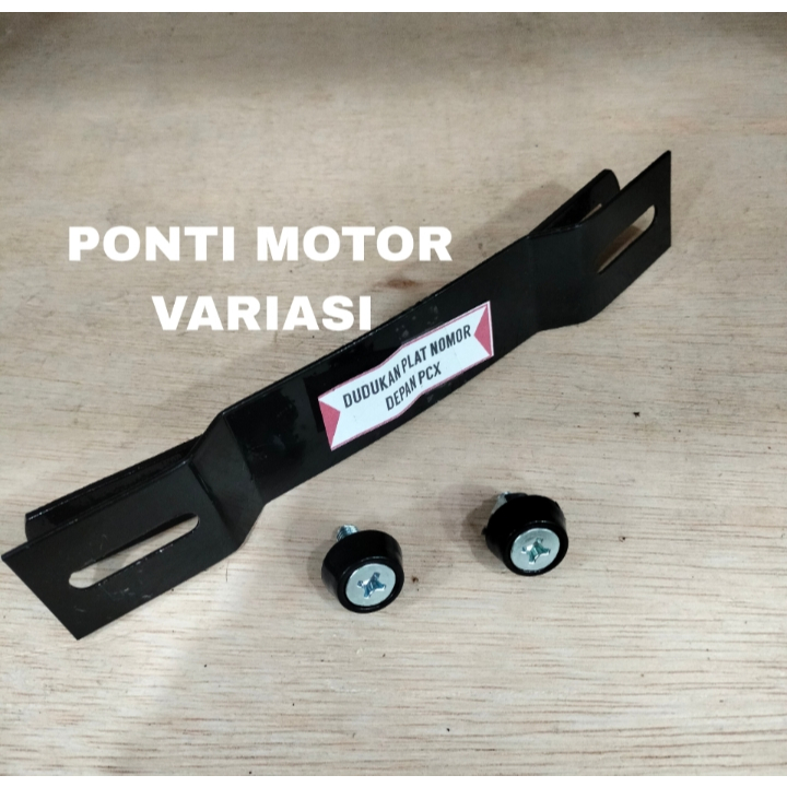 PONTI MOTOR Breket plat nomor + baut / Dudukan plat nomor Honda PCX 150 - PCX 160 Bahan tebal