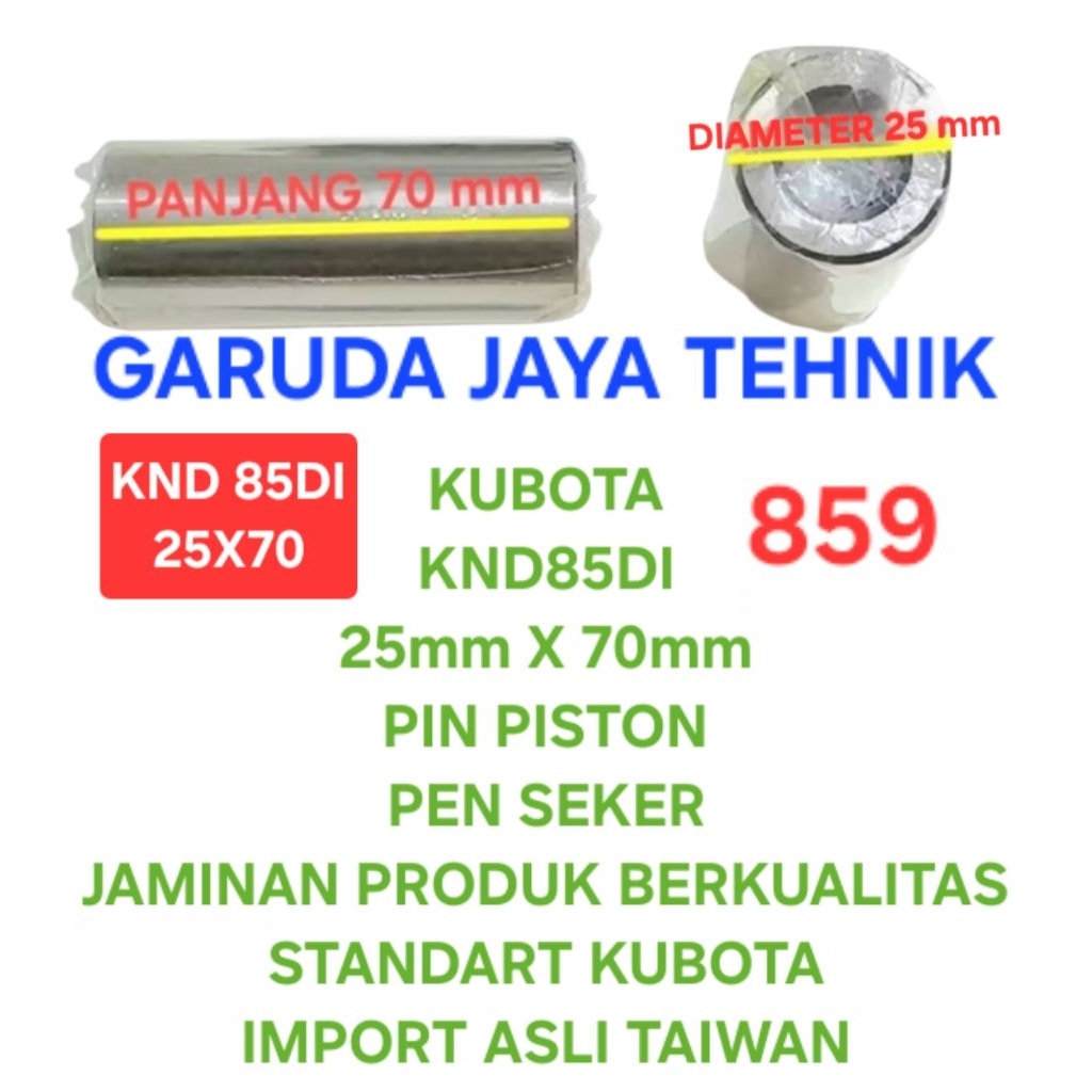 Pin piston pen piston pin seker pen seker seher kubota KND85DI KND 85DI jaminan produk berkualitas s