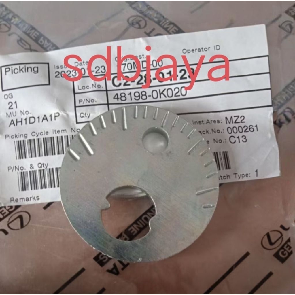 ring plat baut camber Chamber lower arm bawah hilux hiluk sc single cabin innova inova 100% asli ori