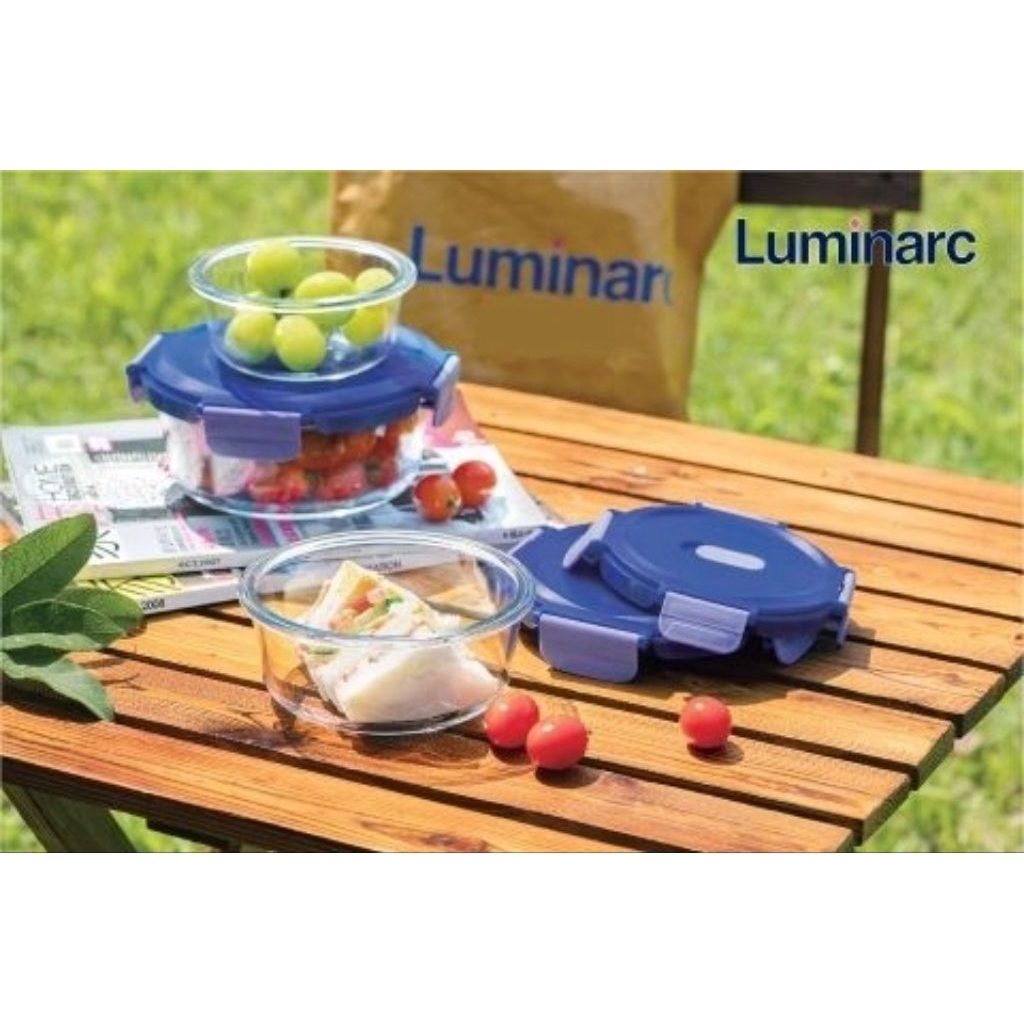 Kotak Kaca Luminarc Food Container Round Boro Putina Pure Box - 1pc