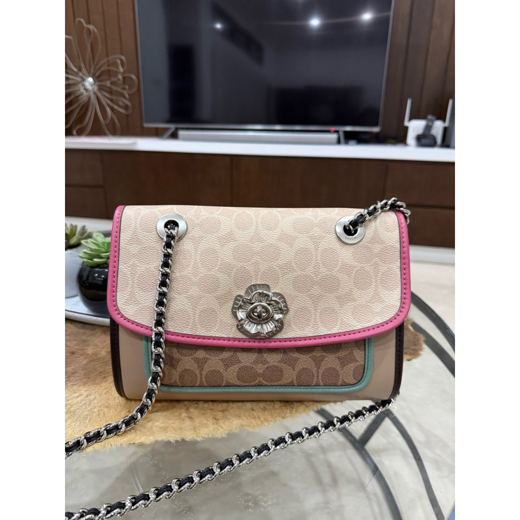 Preloved Authentic Tas Coach Parker Colorblock Shoulder Bag