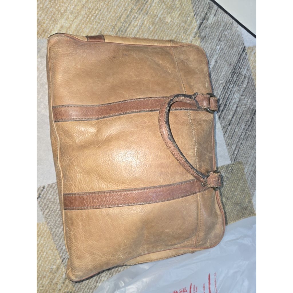 (preloved) fossil messenger bag full kulit