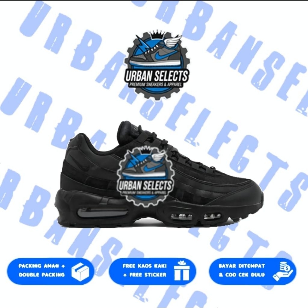 sepatu airmax 95 full black
