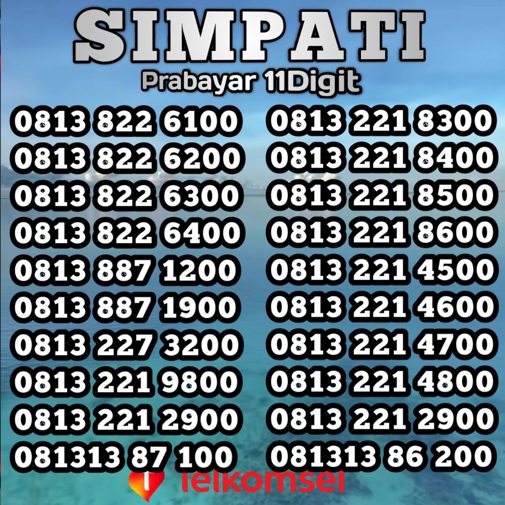 nomor cantik simpati 11digit 0813 ekor ratusan