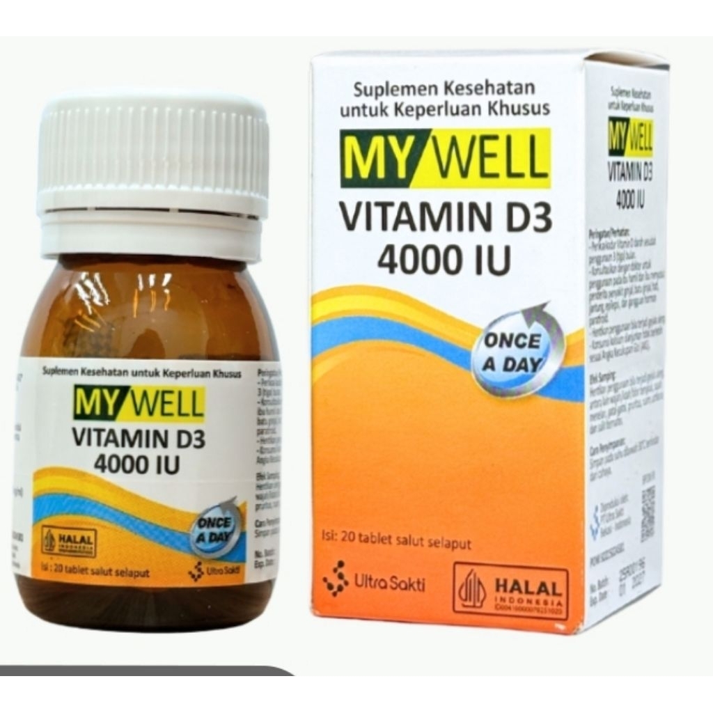 MY WELL VITAMIN D3 4000 IU 20 TABLET | SUPLEMEN VITAMIN D3 4000 IU