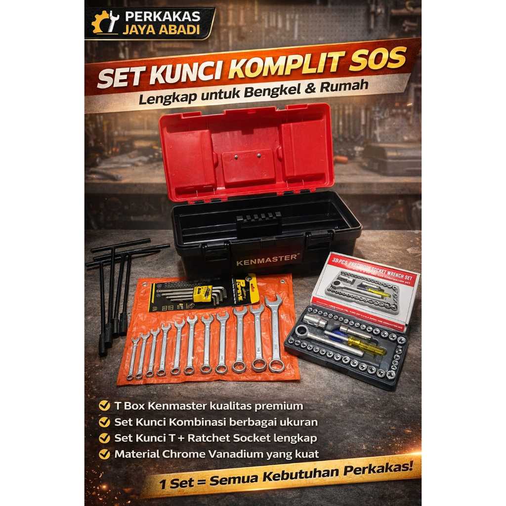 PROMO tols box + Paket bengkel Lengkap full set / Alat Bengkel Murah / Tools / Peralatan Bengkel / T