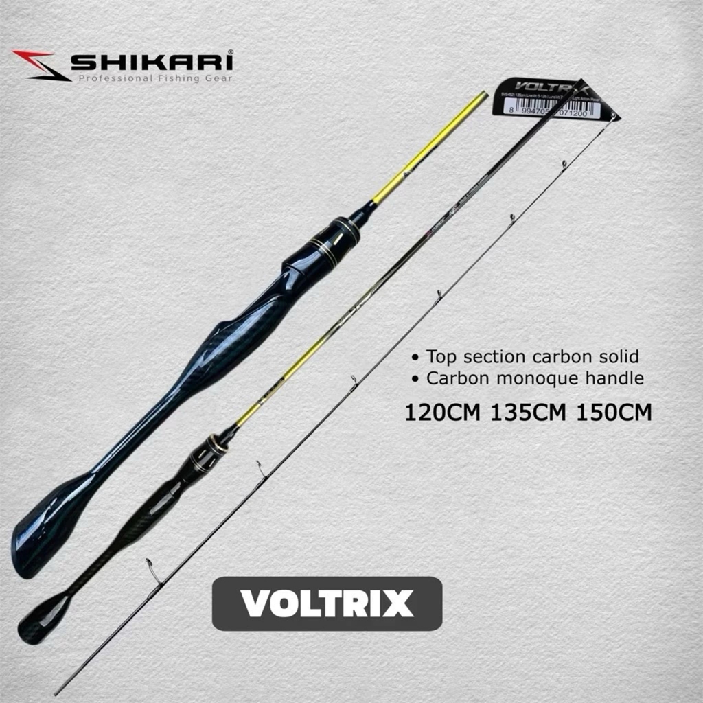 Joran SHIKARI Voltrix Carbon Monocoque 120 135 150 Cm 5-12 Lb | Joran Pancing Carbon Kuat & Sensitif