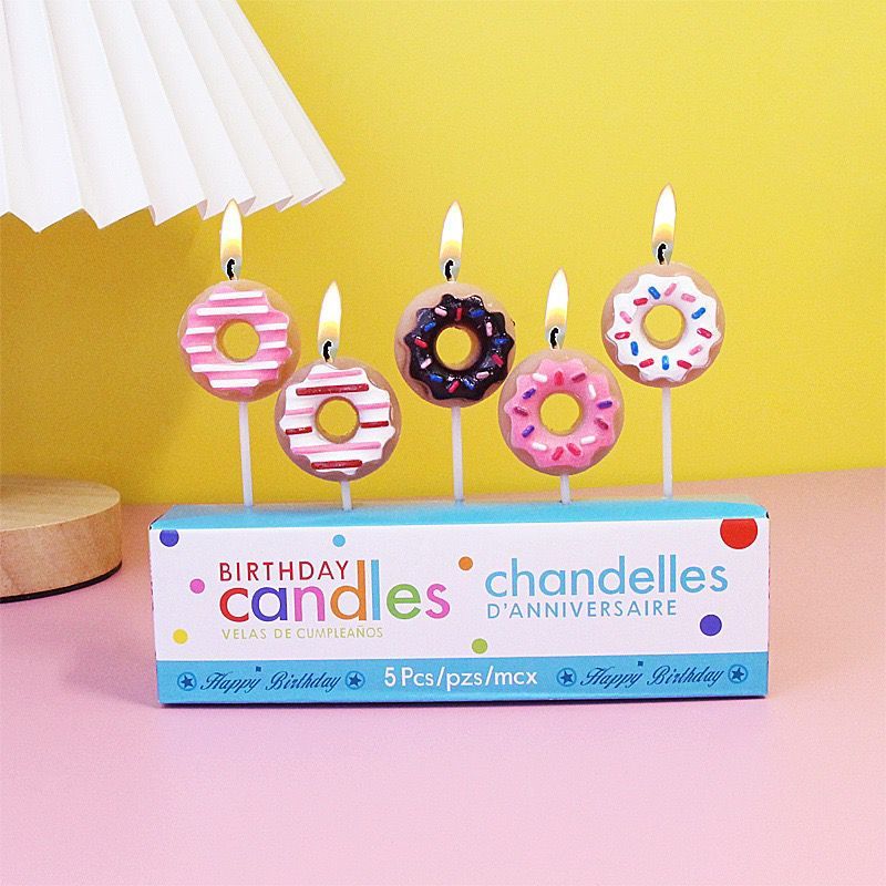 LK008 | LILIN KARAKTER DONUT | LILIN HIAS KUE ULANG TAHUN BIRTHDAY CANDLE