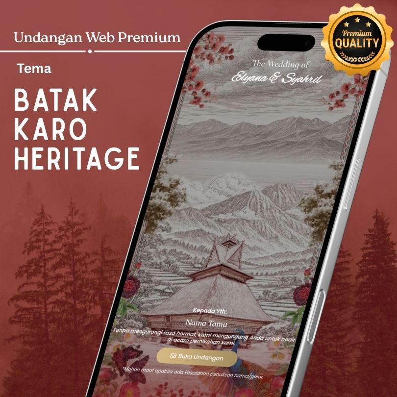 Batak Karo Heritage - Undangan Digital Website Premium
