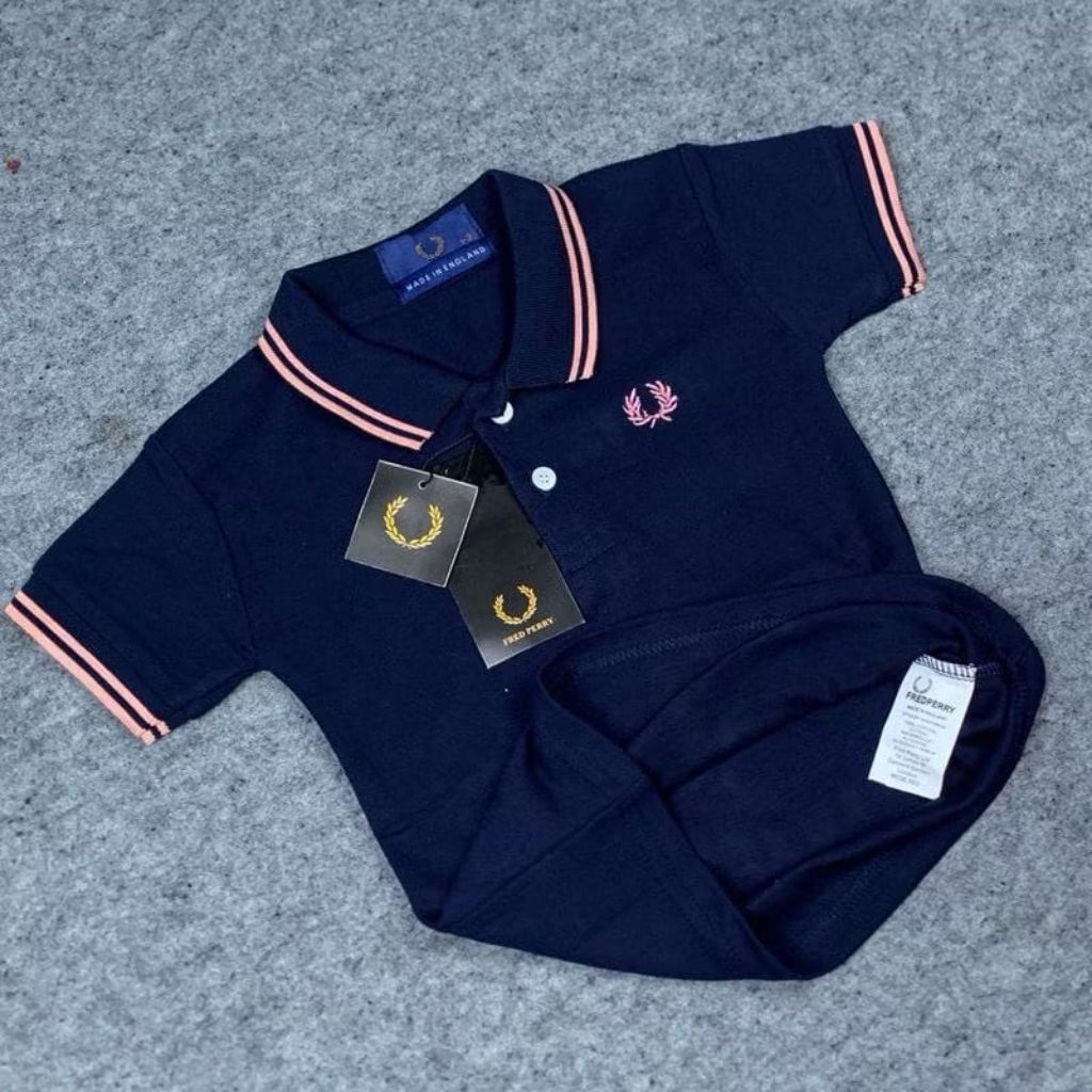 Kaos Kerah Polo Shirt Anak-Anak Fred Perry/Ukuran 1-12Tahun Kaos Polo Anak Premium