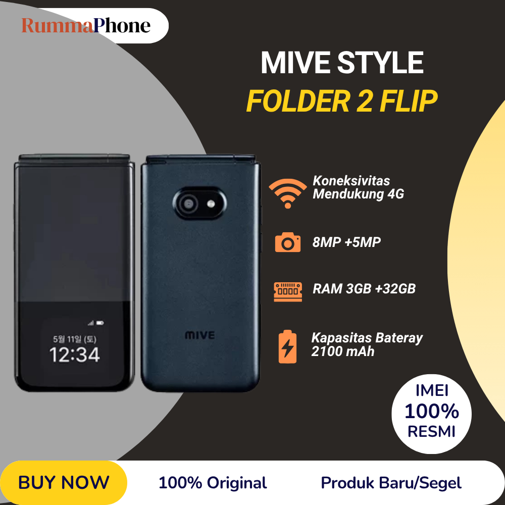 Alt Mive Style Folder 2 4G AT-M140SW 3GB/32GB 2100mAh Helio G36 4.3" IPS LCD Android 14 Go flip