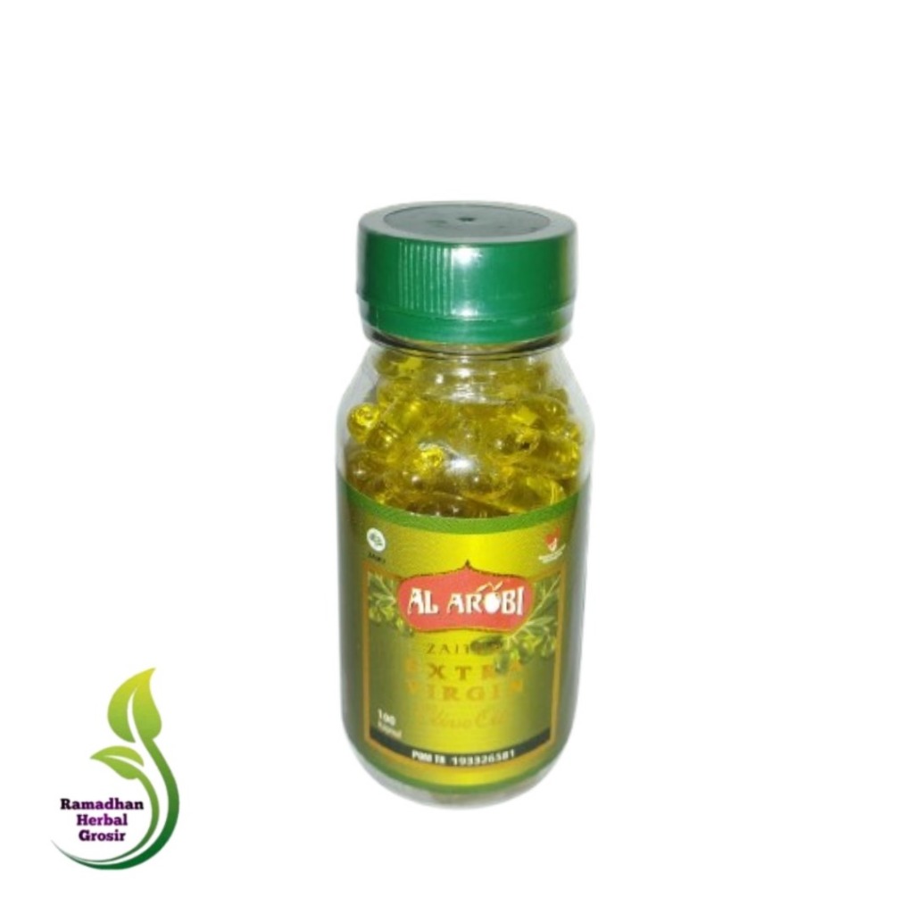 Kapsul Minyak Zaitun Al Arobi Jaitun Asli Murni Original 100% Arab Extra Virgin Olive Oil 100 Kapsul