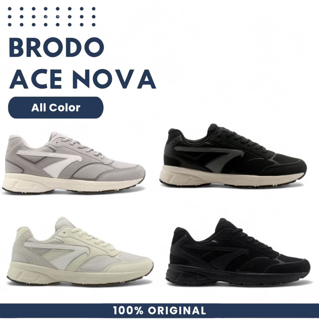 BRODO Ace Nova Original Sepatu Sneakers Casual Pria Wanita