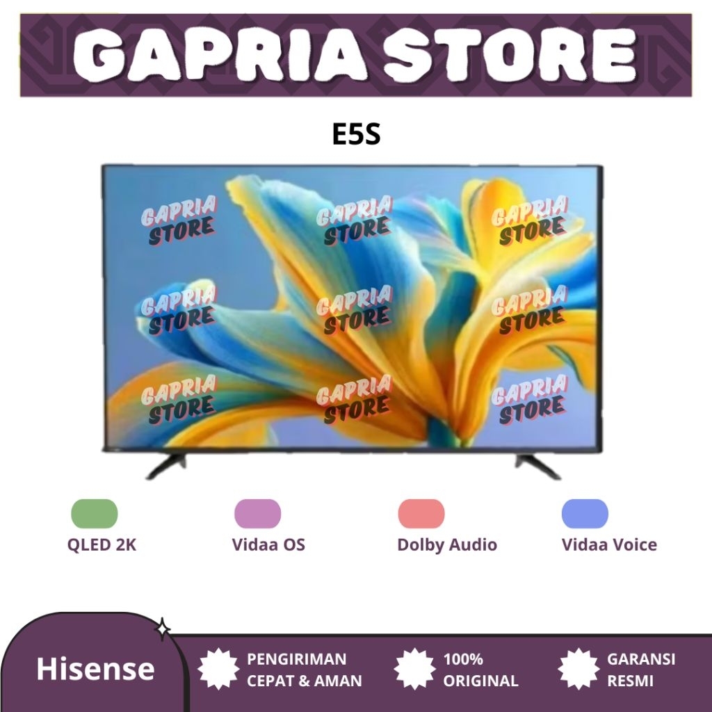 Hisense 40 Inch Qles Smart TV 11 FHD 40E5S - Bezelles - Garansi Resmi