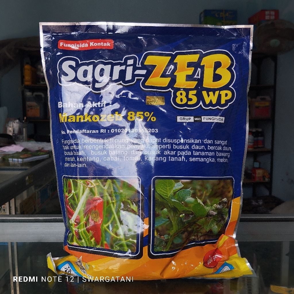 FUNGISIDA SAGRI-ZEB 85 WP BIRU - 800 GRAM