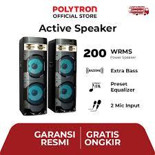 Speaker Aktif Bluetooth Polytron PAS 10DF28  Bass Super 3 Way Speaker System Kontrol Echo