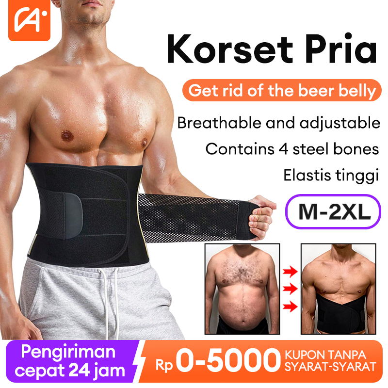 CUCI GUDANG KORSET PRIA HOT SHAPERS KORSET PELANGSING PERUT BUNCIT CORSET OLAHRAGA PRIA / KORSET