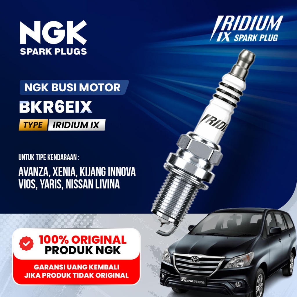 BUSI MOBIL NGK BKR6EIX ORIGINAL IRIDIUM IX – AVANZA XENIA INNOVA VIOS YARIS LIVINA