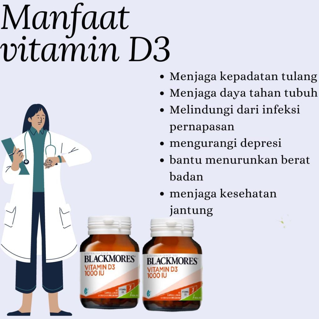 BLACKMORES BIO D3/ VIT D3 1000IU MURAH ORI KALBE