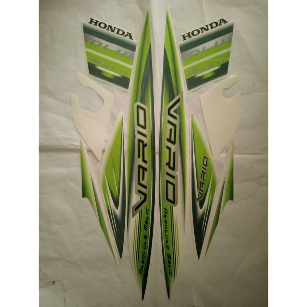 stiker striping motor hinda vario karbu 110 2009 putih hijau