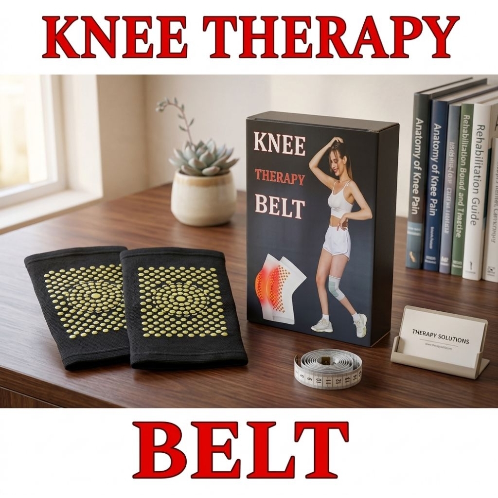 Deker lutut kaki kesehatan tourmaline knee terapi belt