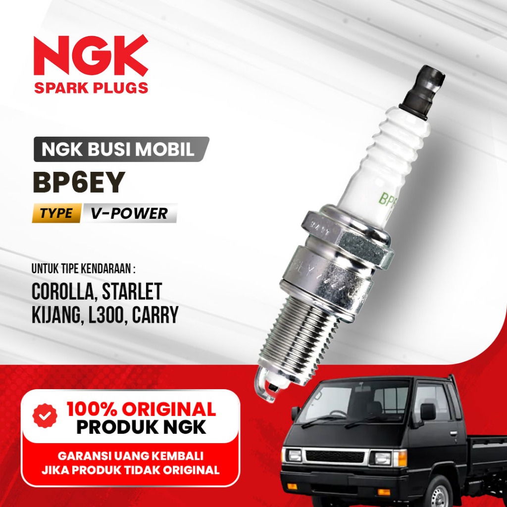 BUSI MOBIL NGK BP6EY ORIGINAL – COROLLA STARLET KIJANG L300 CARRY