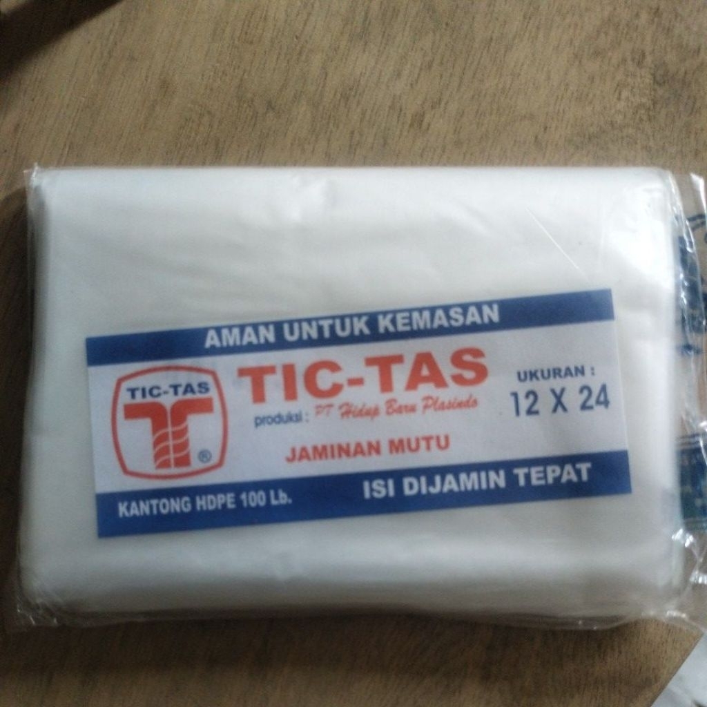 Kantong Plastik HDPE TicTas 100pcs - Aman untuk Makanan Panas, Tahan Panas, Transparan